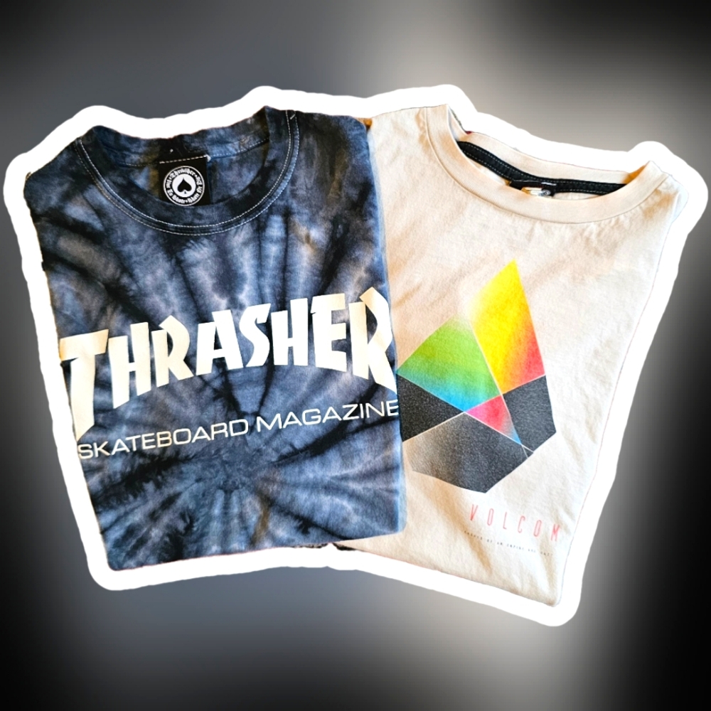 Thrasher and Volcom Graphic Tees EUC - M